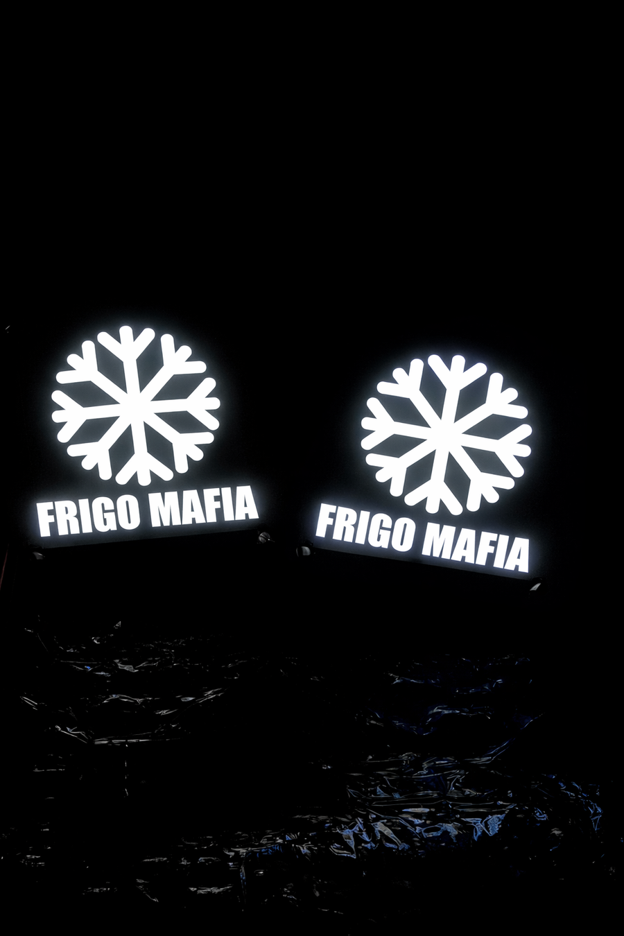 Черни вътрешни табели за предно стъкло "Frigo Trans" - бяла светлина