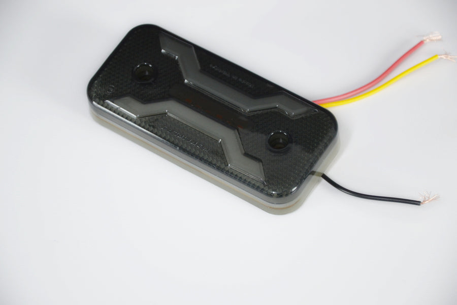 Жълт диоден LED габарит, Spider, опушено стъкло, 24V