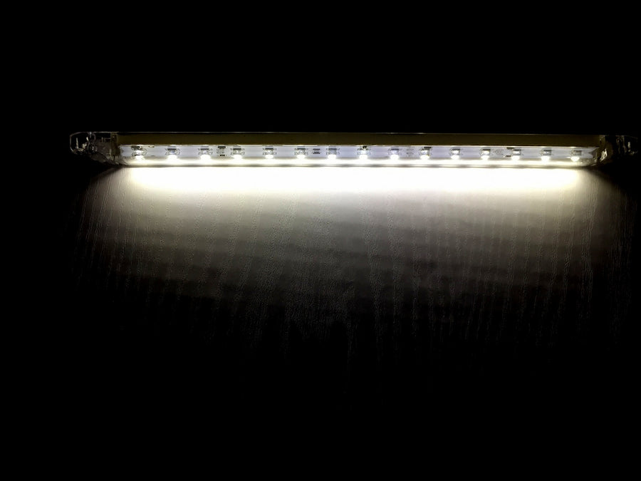 Овал LED неон габарит с 20 диода бял, smoked -12/24V