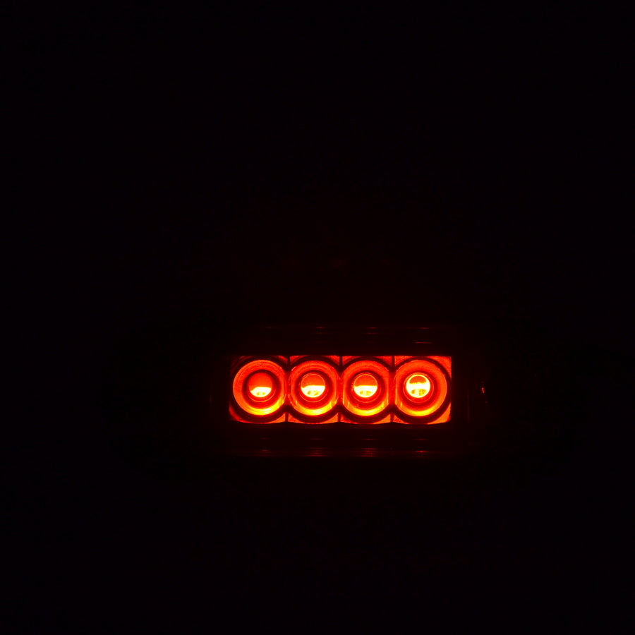 LED габарит, червен с 4 диода, smoked