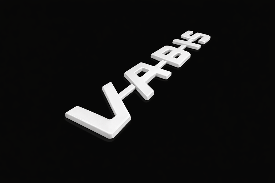 Пластмасов надпис VABIS, 33х7 см, бял мат