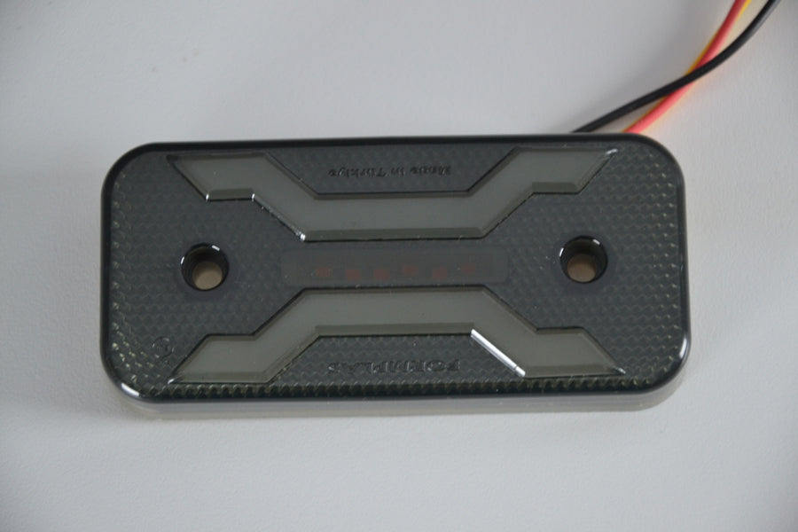 Жълт диоден LED габарит, Spider, опушено стъкло, 24V