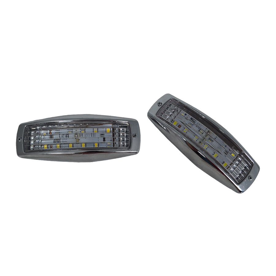 Хром-никел LED габарит бял, с 12 диода, 24V