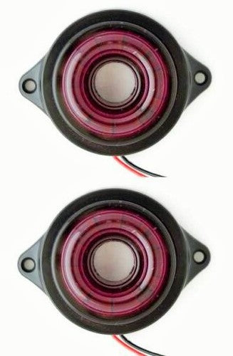 Виолетов кръгъл LED габарит с бягаща светлина, 24V