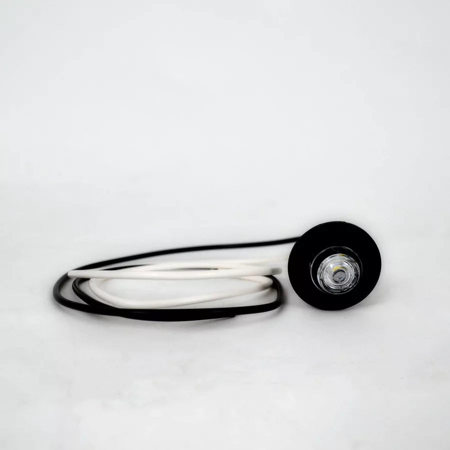 Бял LED габарит, кръгъл Eagle Eye, 12/24V