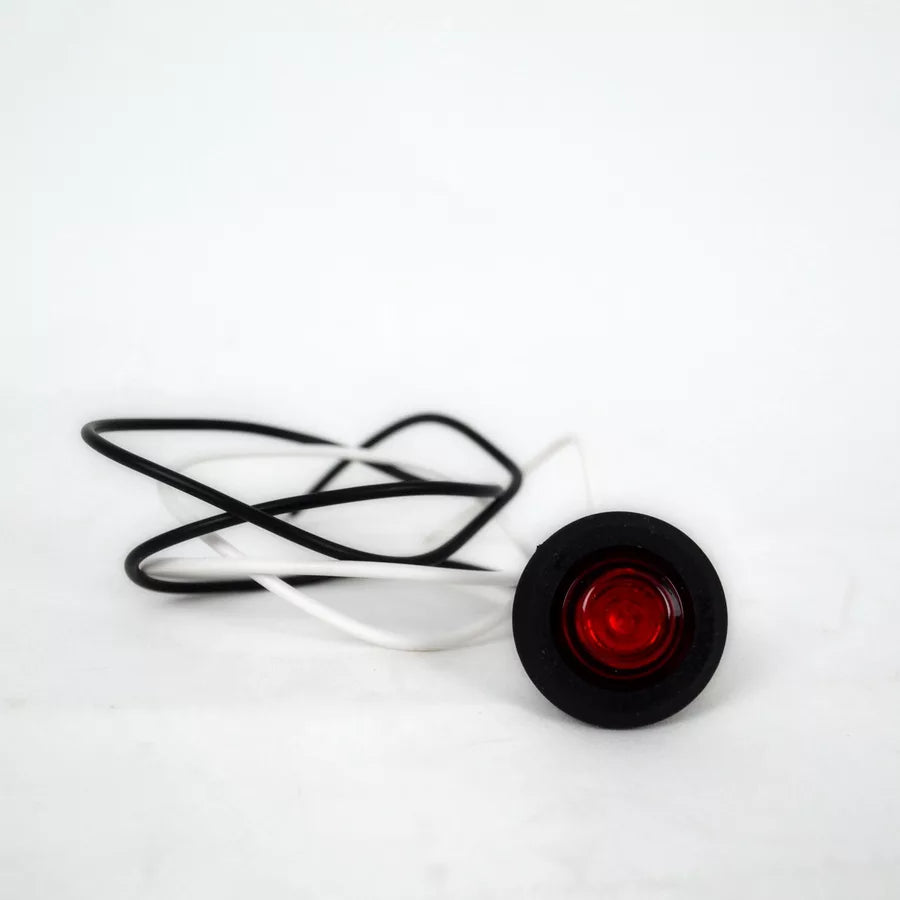 Червен LED габарит, кръгъл Eagle Eye, 12/24V