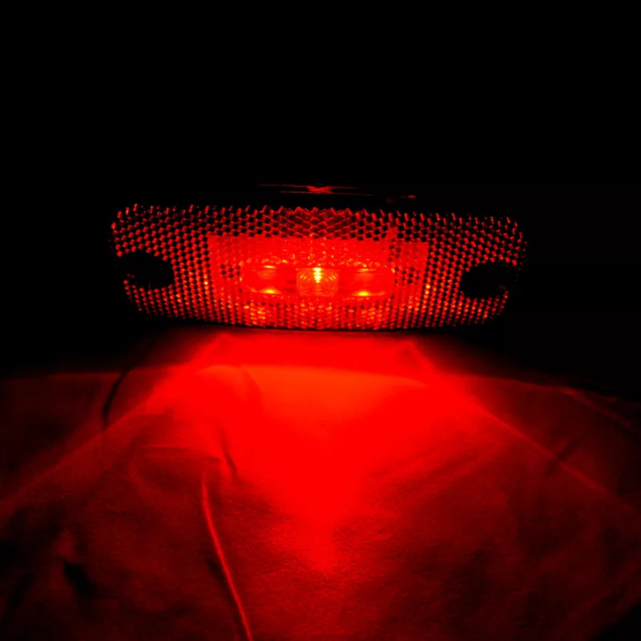 LED габарит тип Krone, червен с 3 диода, 12/24V