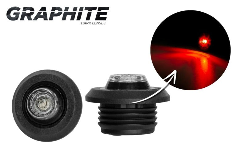 LED габарит, кръгъл Eagle Eye 12/24V, smoked - ЧЕРВЕН