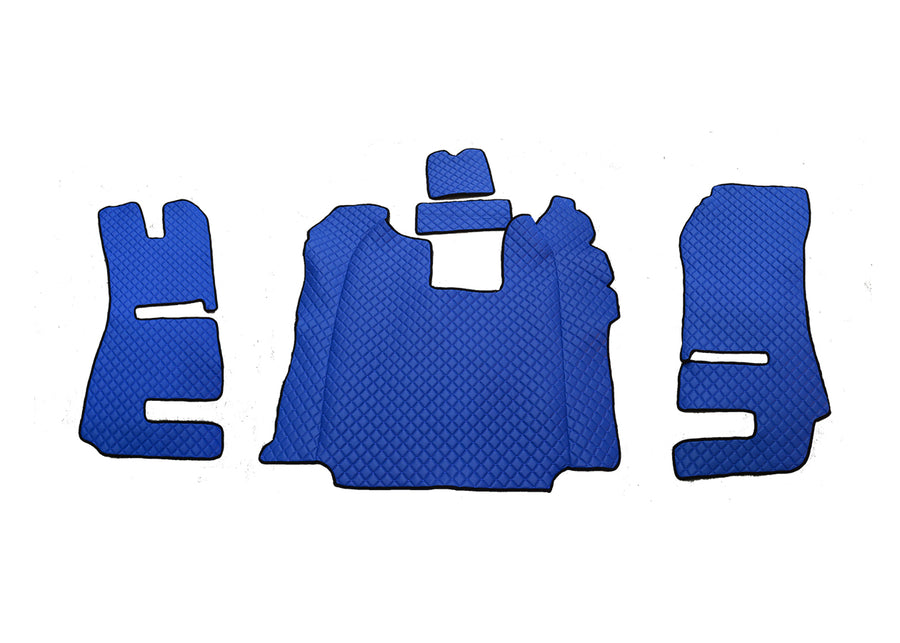 Кожени стелки за SCANIA R RECARO, автоматик със сгъваема пасажерска седалка - сини