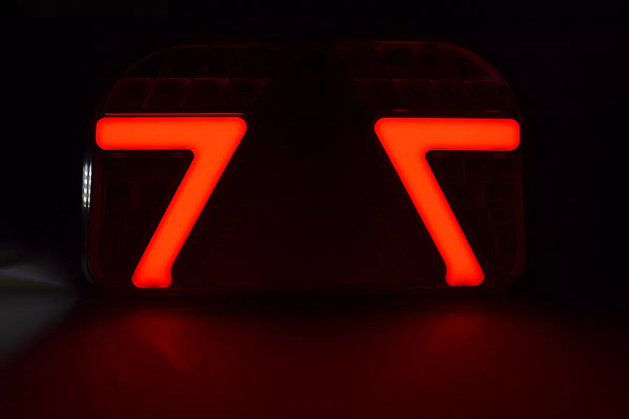 Десен LED Неон стоп и триъгълен reflex. 241мм 12/24V