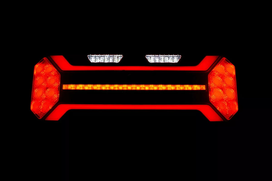 ЛЯВ LED NEON стоп с 5 функции, динамичен мигач, 12/24V, 35см