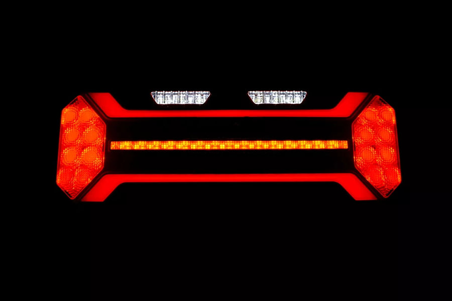 Десен LED NEON стоп, 35см, 5 функции DDI + ромб reflex. 12/24V