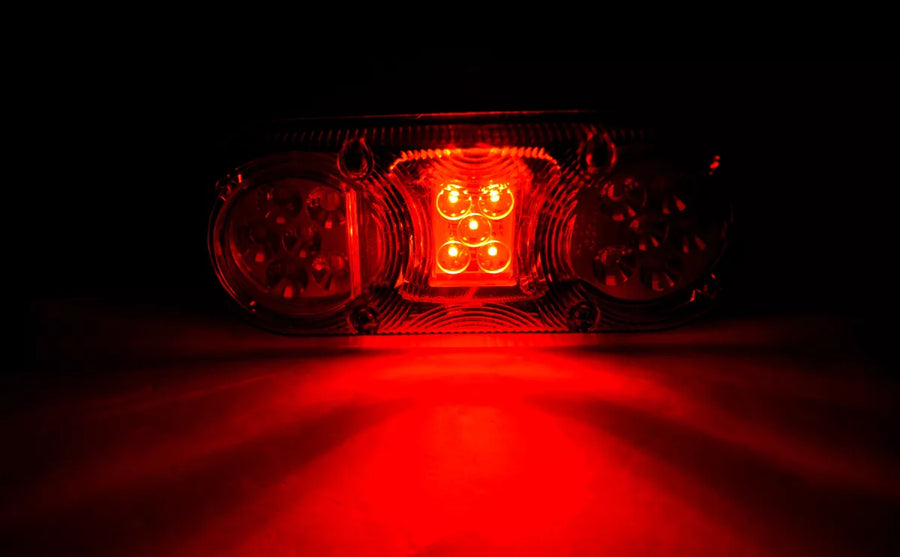 LED стоп овал с три функции, ЛЯВ, 12/24V