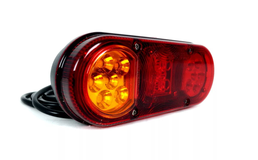 LED стоп овал с три функции, ЛЯВ, 12/24V