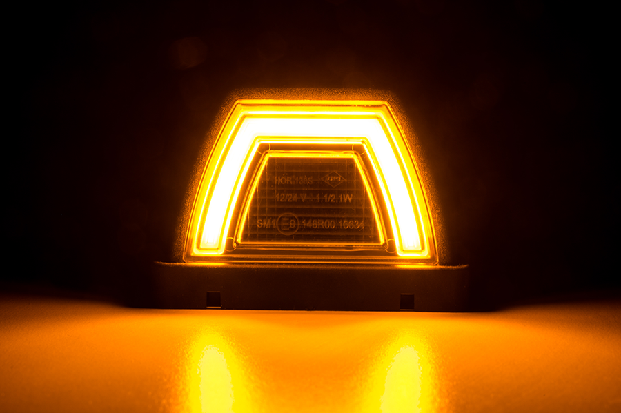 LED/NEON габарит за покрив – 12/24V, комбинирана бяла NEON и жълта LED