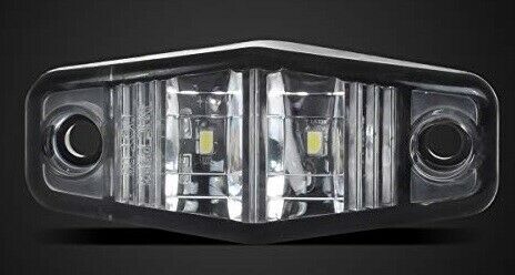 1 брой Бял LED Маркер, габарит, токос, 12 диода - 24V - за камион, ремарке, каравана, платформа