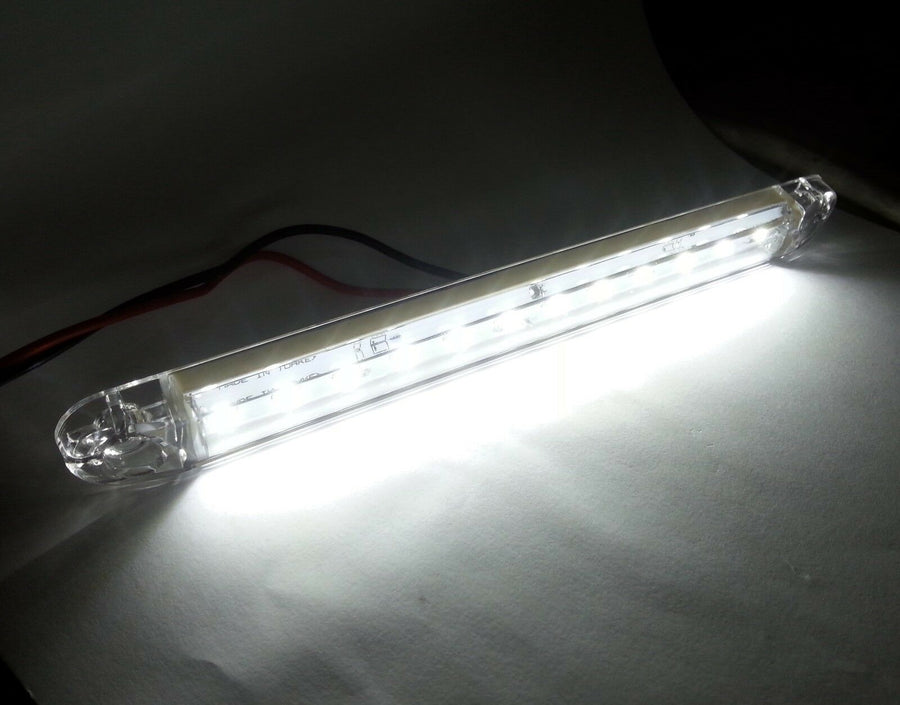 ЛЕД LED Бял Диоден Маркер Габарит Токос със 12 светодиода за камион ремарке бус ван каравана платформа 12V-24V