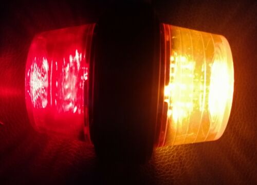 Комплект от 2 броя 12-24V ЛЕД LED Диодни Странични Маркери, Рогчета, Светлини За Камион, Ремарке, Каравана, Кемпер АТВ и др., червено-оранжево