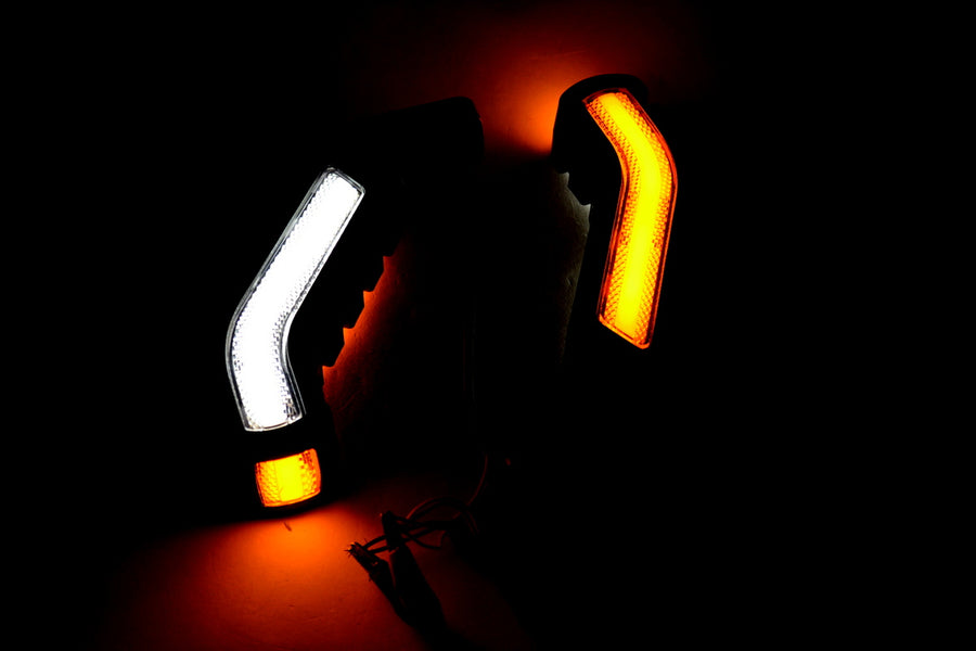 LED неон рогче с 2 функции+ мигач, Червено/Бяло/Жълто