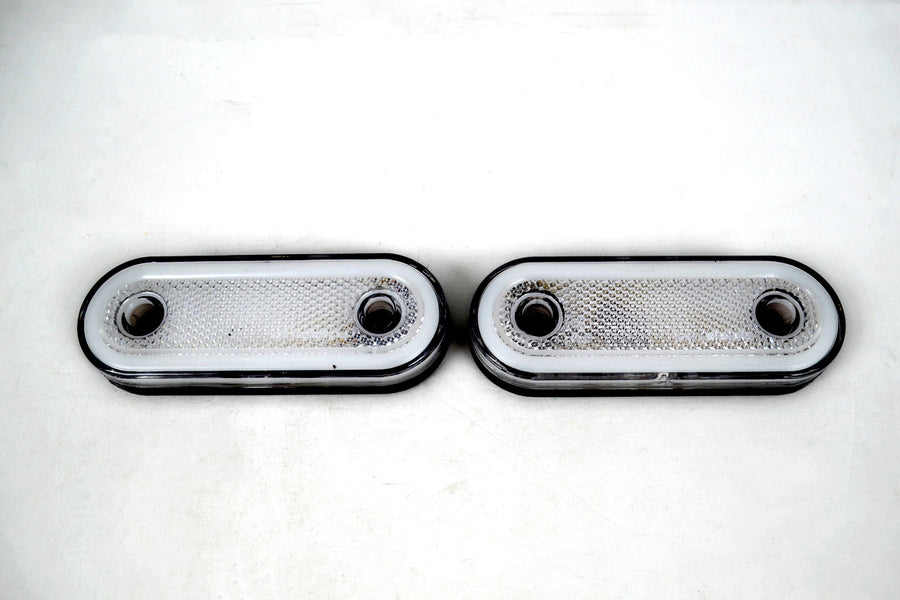 Овален LED неонов габарит бял, 12/24V