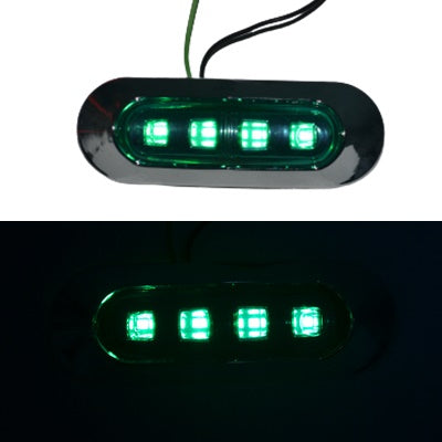 Диоден габарит LUX, с 4 диода, зелено стъкло, 24V