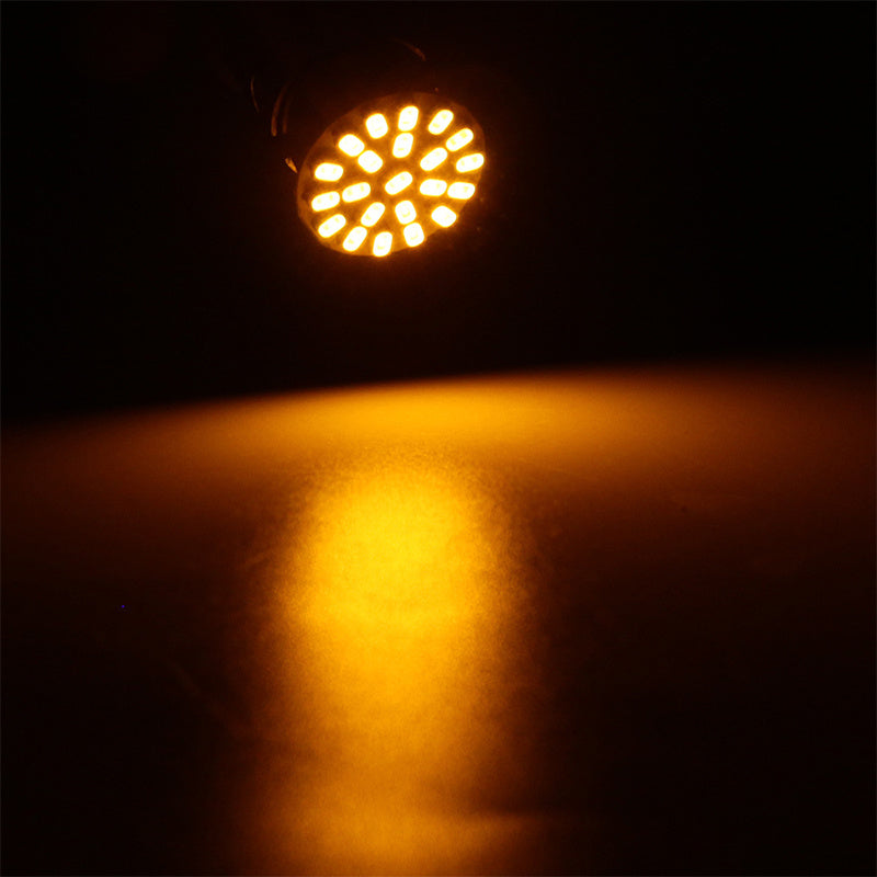 LED Лед Крушки, 22 SMD, BA15S 1156 (P21W), BAU15S 1156 (PY21W), 12V - 24V, Бяла, Оранжева, Червена, Синя Светлина