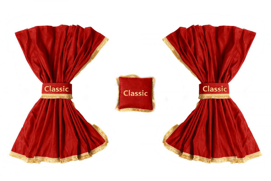 Завеси Classic (3in1) за SCANIA R, NORMAL CAB, P HIGHLINE – червено