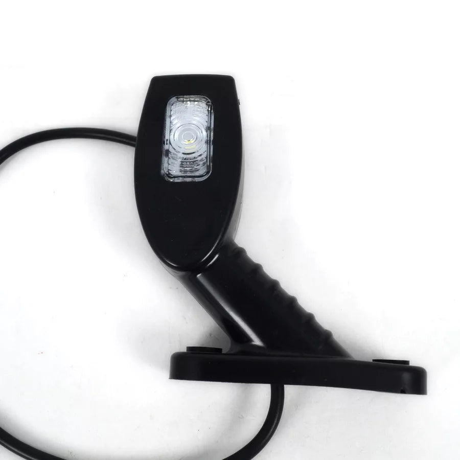 Късо LED рогче косо, комбинирана жълта /бяла /червена светлина ляво, 12/24V