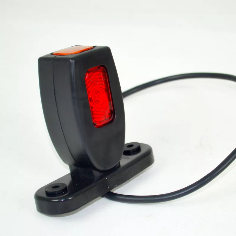LED рогче косо, комбинирана жълта/ бяла/ червена светлина - 12/24V