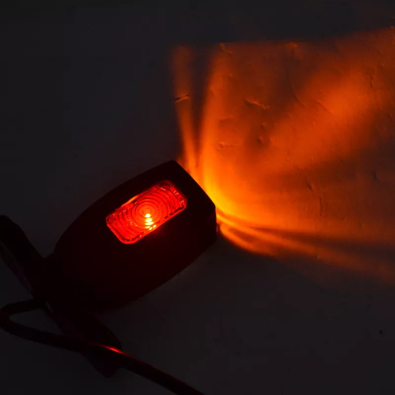 LED рогче косо, комбинирана жълта/ бяла/ червена светлина - 12/24V