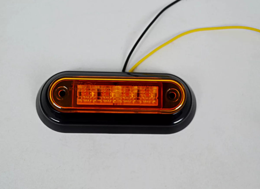 LED габарит със скоба или вграждане, страничен, 12/24V - Жълт