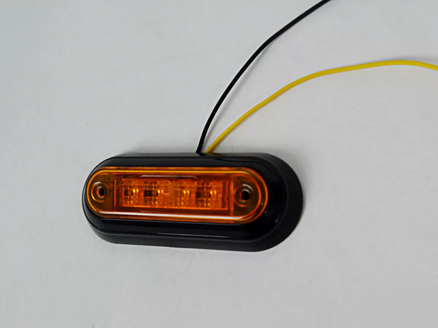LED габарит със скоба или вграждане, страничен, 12/24V - Жълт
