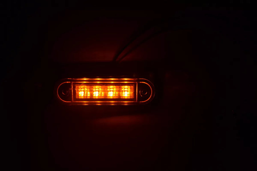 LED габарит със скоба или вграждане, страничен, 12/24V - Жълт