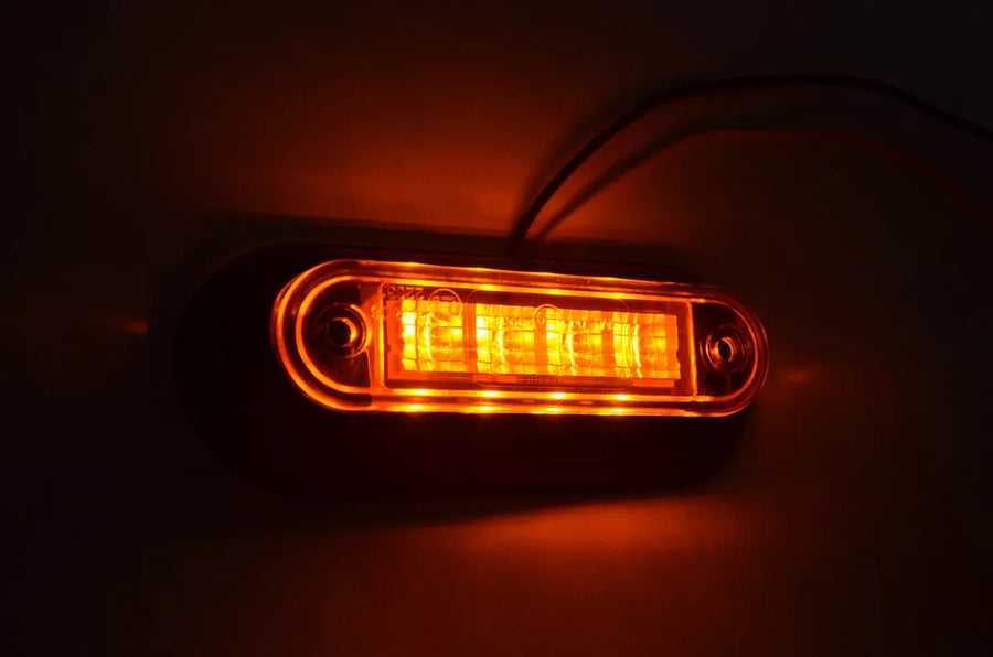 LED габарит със скоба или вграждане, страничен, 12/24V - Жълт