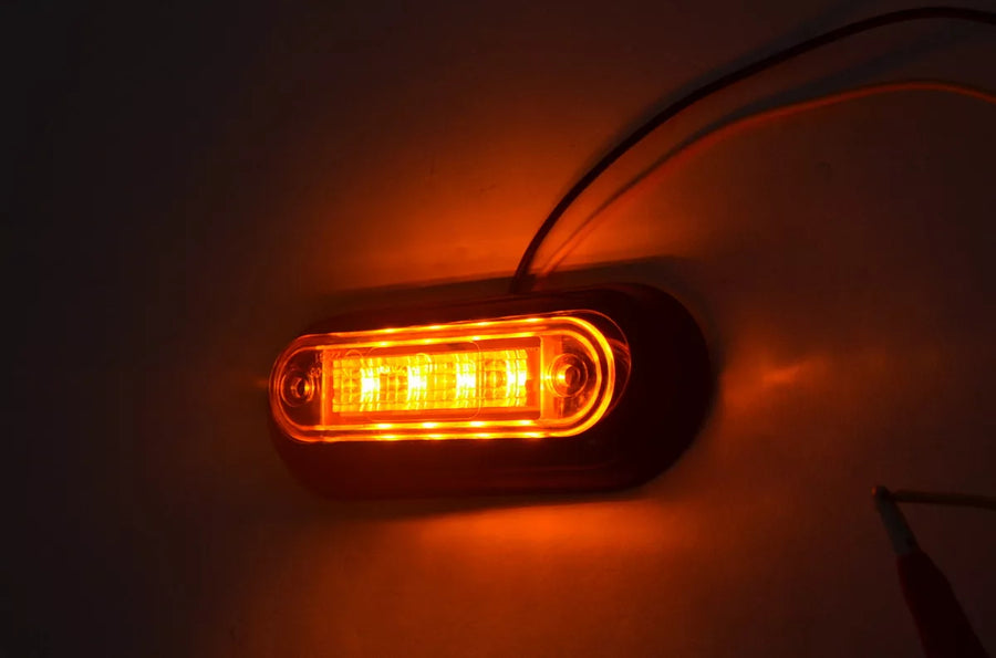 LED габарит със скоба или вграждане, страничен, 12/24V - Жълт