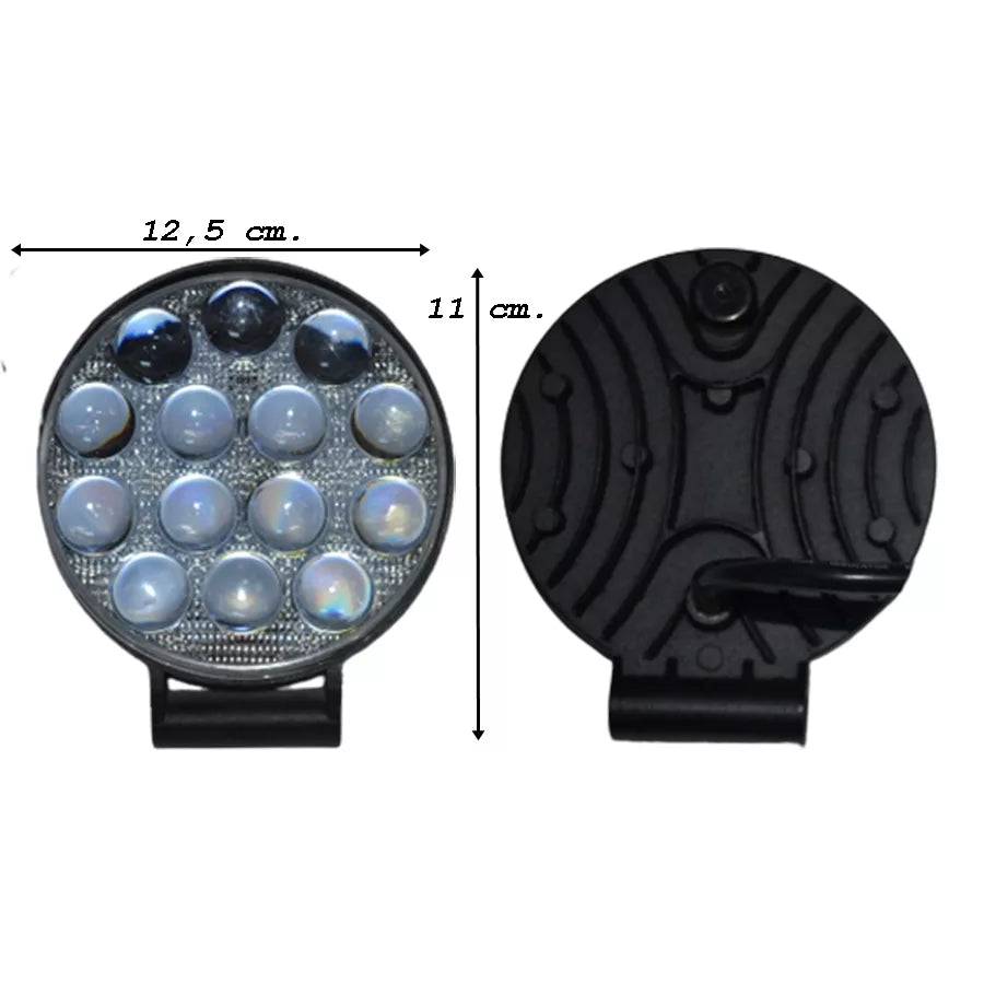 Тънък 3D LED халоген, прожектор, 14 диода с лупи, 42W