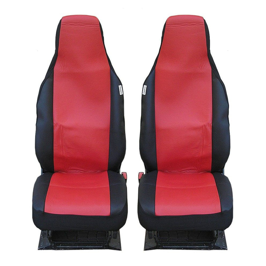 Калъфи за предни седалки Flexzon за Toyota Aygo, Citroen C1, Peugeot 107, Текстил, Червени