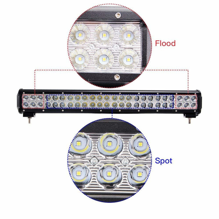 57 См Мощен LED бар Flexzon с Комбинирана Combo светлина 144W 48 LED 12V 24V АТВ, Джип, 4х4, Offroad