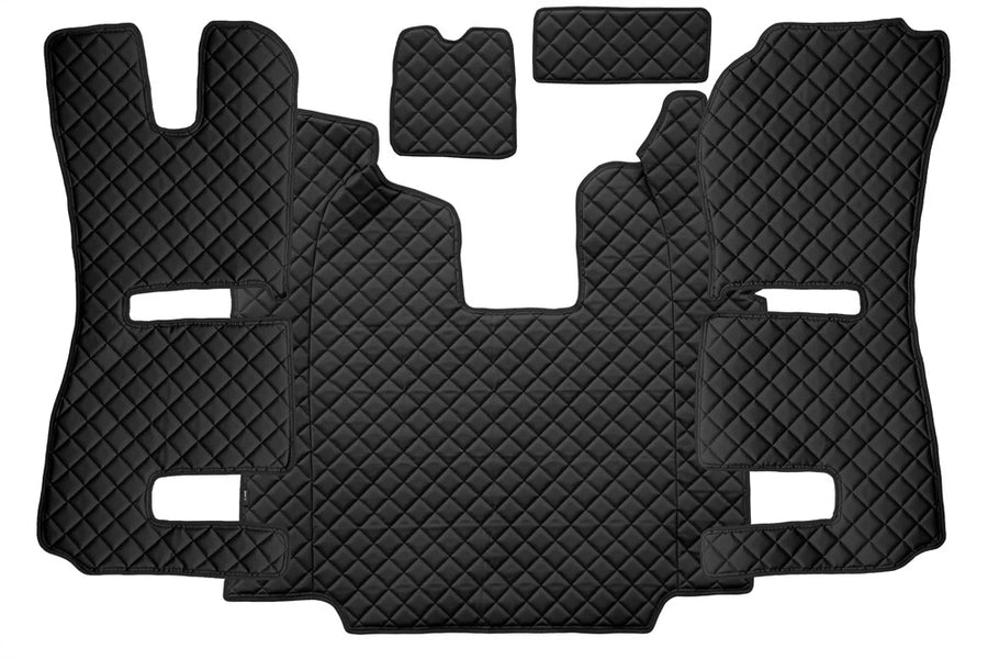 Кожени стелки за SCANIA R RECARO SEATS дясна седалка на въздух, 2013-2016, черни с бял шев