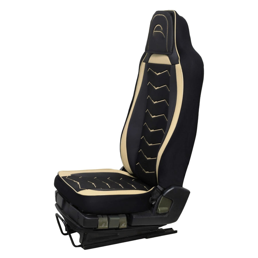 Калъфи за седалки за MAN TGX EURO 6, 2014-2020 - черни с бежово