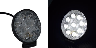 Кръгъл LED халоген-прожектор с алуминиева основа 9 диода, 27W