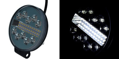Тънък кръгъл LED халоген- прожектор, алуминий, 34 диода, 34W