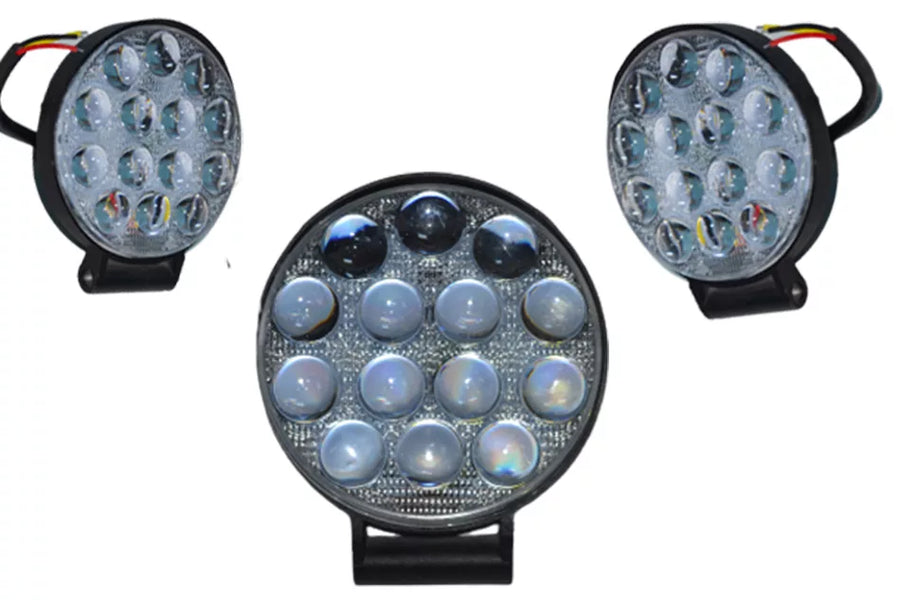 Тънък 3D LED халоген, прожектор, 14 диода с лупи, 42W