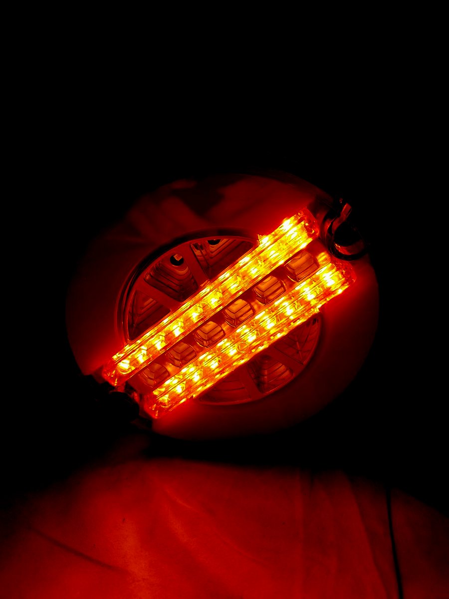 Кръгъл LED неон стоп с динамичен мигач - 12/24V