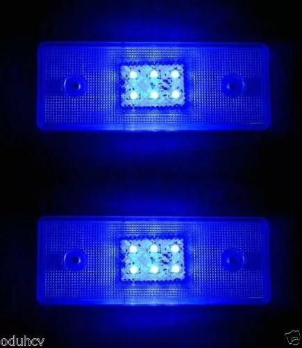 Диоден габарит, 6 диода 12V - Бял със синя светлина