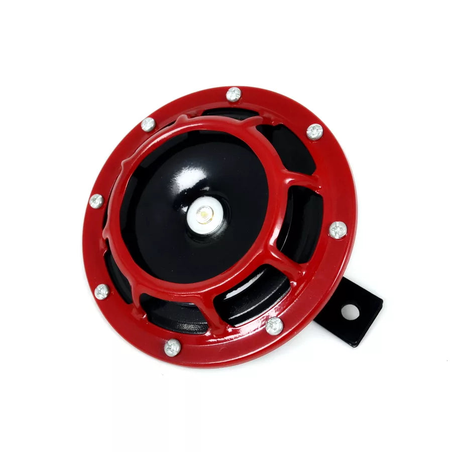 Клаксон тип Hella, 12V, 400 HZ, кръгъл - червен