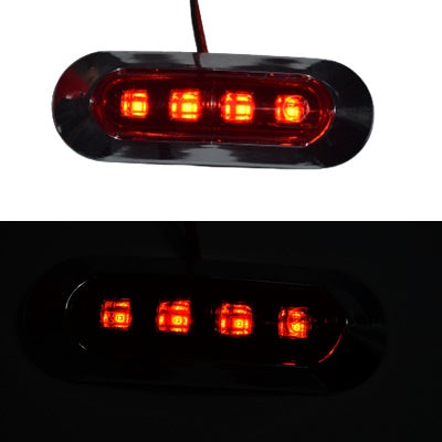 Диоден габарит LUX, с 4 диода, червено стъкло, 24V