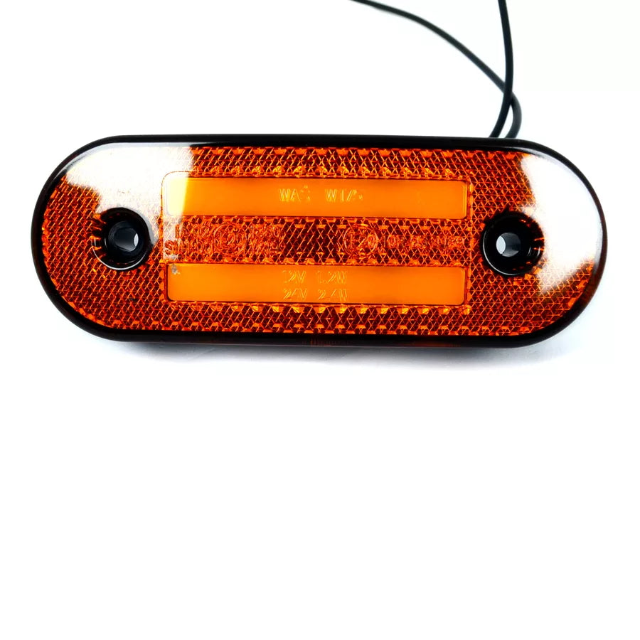 LED габарит с две неонови ленти, 12/24V - Оранжев
