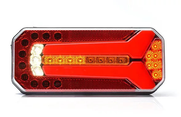 LED неон стоп с 4 функции (fog) и динамичен мигач 12/24V, Ляв=Десен