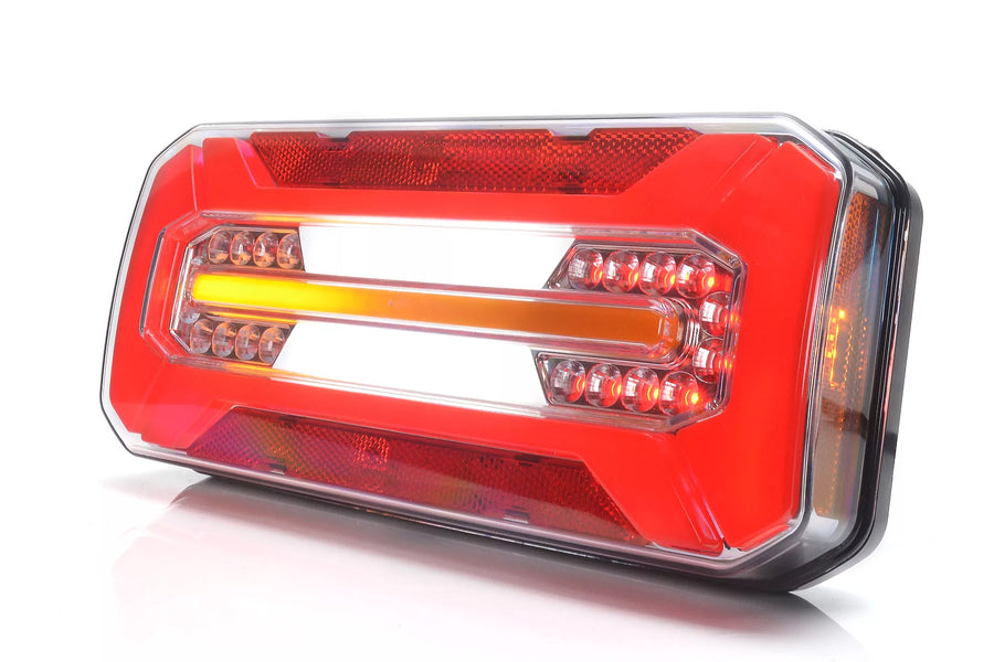 Диоден LED стоп СИМЕТРИЯ, НЕОН, с динамичен мигач, десен = ляв,12/24V